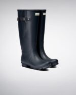 Hunter Norris Field Wide Fit Rain Boots Navy - Image 3