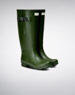 Hunter Norris Field Wide Fit Rain Boots Vintage Green - Image 3