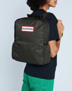 Hunter Nylon Backpack Dark Olive - Image 2