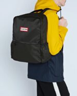 Hunter Nylon Large Backpack Dark Olive - Image 4