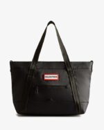 Hunter Nylon Medium Top Clip Tote Bag Black - Image 2