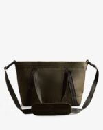 Hunter Nylon Medium Top Clip Tote Bag Dark Olive - Image 3
