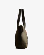 Hunter Nylon Medium Top Clip Tote Bag Dark Olive - Image 4
