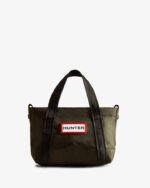 Hunter Nylon Mini Top Clip Tote Bag Dark Olive - Image 2