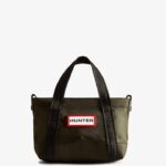 Hunter Nylon Mini Top Clip Tote Bag Dark Olive