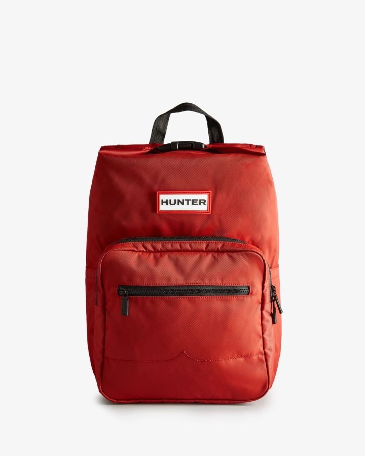 hunter_nylon_pioneer_top_clip_backpack_military_red.jpg Hunter Nylon Pioneer Top Clip Backpack Military Red - Image 1