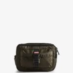 Hunter Nylon Three-Way Top Clip Crossbody Bag Dark Olive