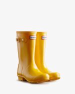 Hunter Original Big Kids (5-11 Years) Gloss Rain Boots Yellow - Image 3