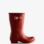 Hunter Original Big Kids (5-11 Years) Rain Boots Military Red
