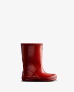 Hunter Original Kids First (18 Months-8 Years) Gloss Rain Boots Military Red - Image 2