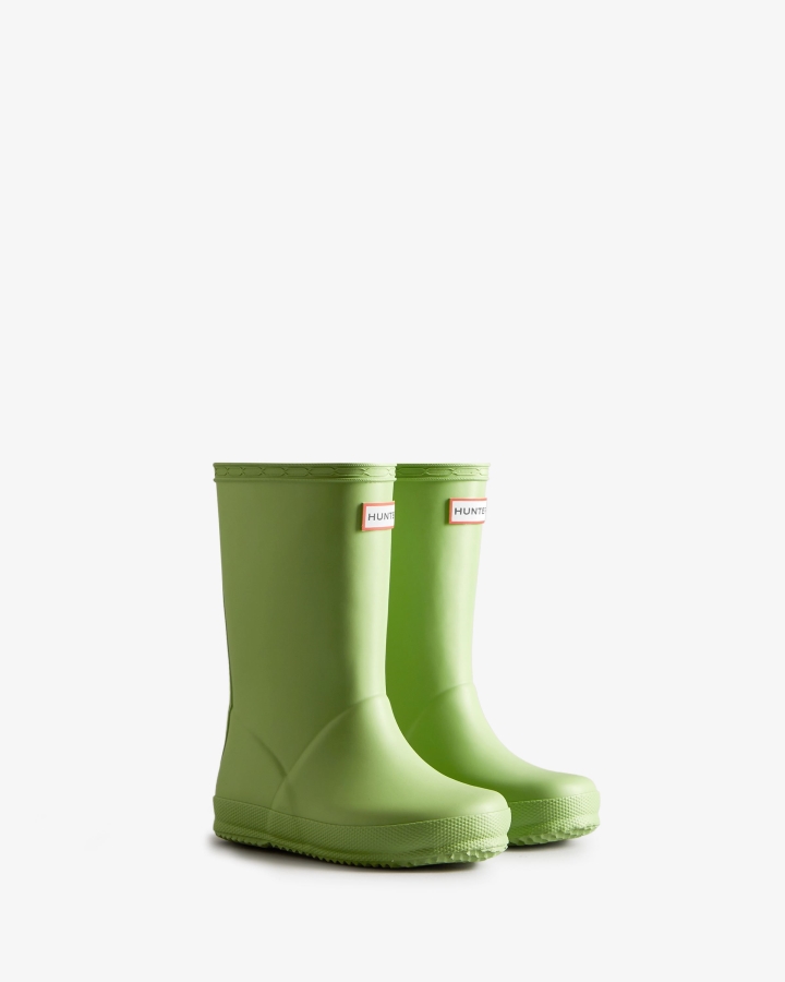 Hunter Original Kids First (18 Months-8 Years) Rain Boots Bracken Green - Image 3