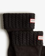 Hunter Recycled Mini Cable Knitted Cuff Short Boot Socks - Image 4