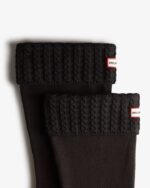 Hunter Recycled Mini Cable Knitted Cuff Tall Boot Socks - Image 4