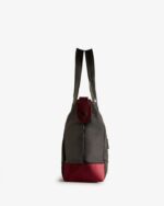 Hunter Repurposed Nylon Medium Top Clip Tote Bag Black Grey Multi - Image 5