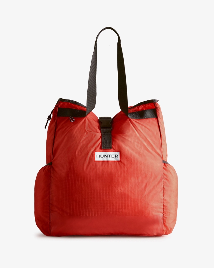 hunter_ripstop_packable_tote_bag_hunter_red.jpg Hunter Ripstop Packable Tote Bag Hunter Red - Image 1