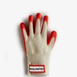 Hunter Rubberized Gardening Gloves Logo Red