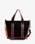 Hunter Rubberized Leather East-West Tote Bag Black - Image 3