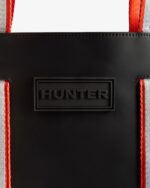 Hunter Rubberized Leather East-West Tote Bag Black - Image 5