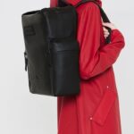 Hunter Top Clip Backpack - Rubberized Leather Black
