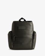 Hunter Top Clip Backpack - Rubberized Leather Dark Olive - Image 2