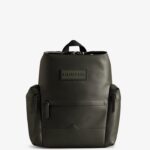 Hunter Top Clip Backpack - Rubberized Leather Dark Olive