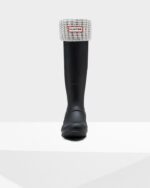 Hunter Waffle Cuff Tall Boot Socks Hunter White-Pale Grey - Image 2