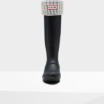Hunter Waffle Cuff Tall Boot Socks Hunter White-Pale Grey