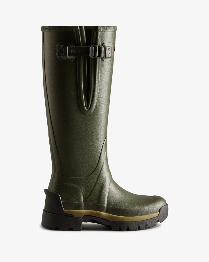 Hunter Women's Balmoral Adjustable 3mm Neoprene Rain Boots Dark Olive - Image 1