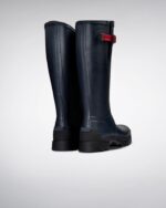 Hunter Women's Balmoral Side Adjustable 3mm Neoprene Rain Boots Navy- Peppercorn - Image 4