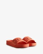 Hunter Women's BLOOM Slides Sun-Cup Orange - Image 3