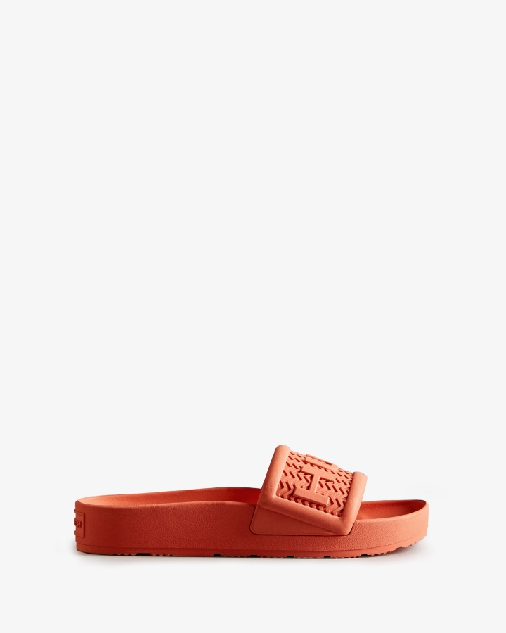 hunter_womens_bloom_slides_sun_cup_orange.jpg Hunter Women's BLOOM Slides Sun-Cup Orange - Image 1