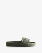 Hunter Women's BLOOM Slides Sweet Gale Green - Image 3