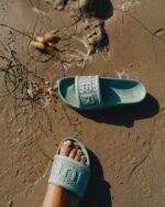 Hunter Women's BLOOM Slides Sweet Gale Green - Image 4