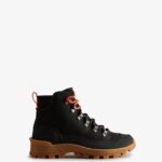 Hunter Women's Canvas Desert Commando Boots Black