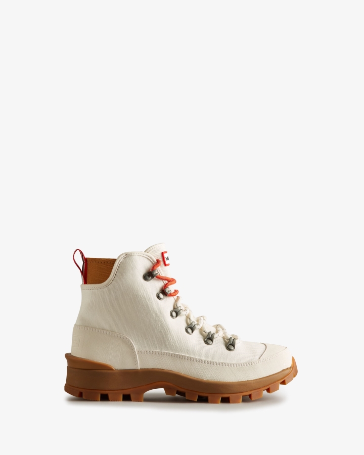 hunter_womens_canvas_desert_commando_boots_natural.jpg Hunter Women's Canvas Desert Commando Boots Natural - Image 1