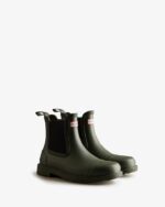 Hunter Women's Commando Chelsea Boots Dark Olive - Image 3