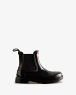 Hunter Women's Commando Gloss Chelsea Boots Black - Image 2