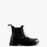 Hunter Women's Commando Gloss Chelsea Boots Black