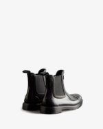 Hunter Women's Commando Gloss Chelsea Boots Black - Image 4