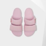 Hunter Women's Double Strap Slides Foxglove Pink
