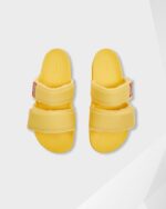 Hunter Women's Double Strap Slides Sunflower Yellow - Image 2