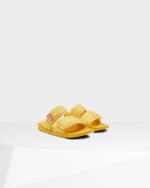Hunter Women's Double Strap Slides Sunflower Yellow - Image 4