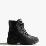 Hunter Women's Insulated Leather Commando Boots Black