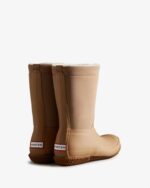 Hunter Women's Insulated Roll Top Vegan Shearling Boots Tawny Brown - Image 5