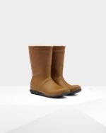 Hunter Women's Insulated Roll Top Vegan Shearling Boots Thicket Brown - Image 5