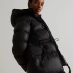 Hunter Women's Insulated Rubberized A-Line Puffer Jacket Black