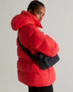 Hunter Women's Insulated Rubberized A-Line Puffer Jacket Red Chill - Image 5