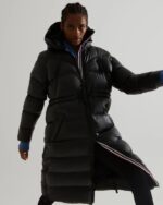 Hunter Women's Insulated Rubberized Long Puffer Coat Black - Image 2