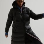 Hunter Women's Insulated Rubberized Long Puffer Coat Black