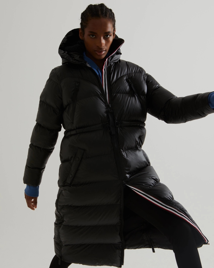hunter_womens_insulated_rubberized_long_puffer_coat_black.jpg Hunter Women's Insulated Rubberized Long Puffer Coat Black - Image 1